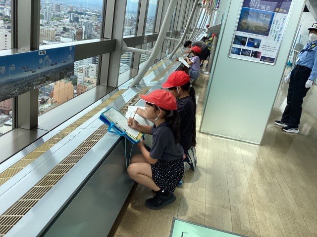 96ｍの高さからの景色を一望