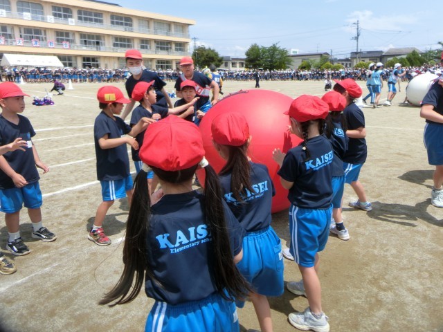 楽しかった　大玉送り