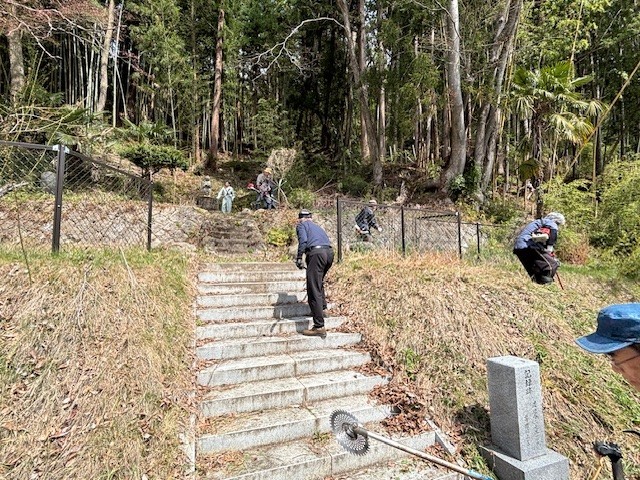 役員の方による清掃