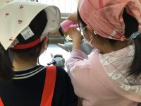 初めての調理実習（お茶をいれました）