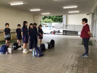 女子卓球部　出発式