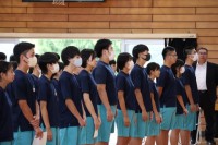 校歌斉唱の様子