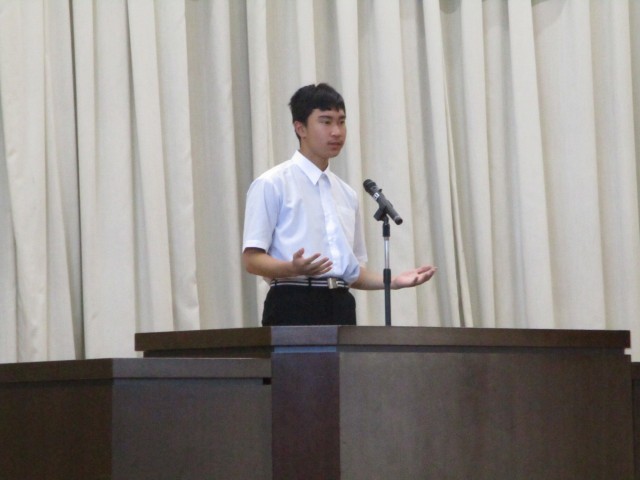学校での発表の様子
