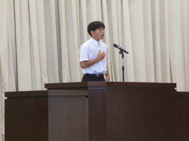 学校での発表の様子
